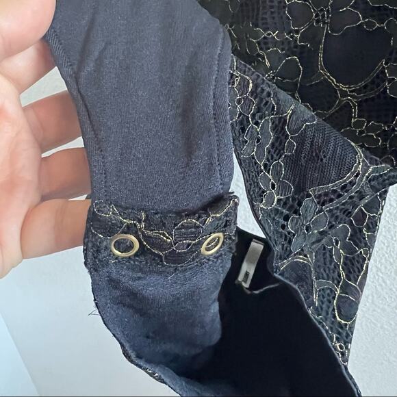 NWT Amuse Society Azalea Bodysuit Black Lace Medium - Picture 13 of 16